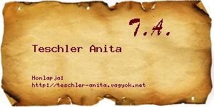 Teschler Anita névjegykártya